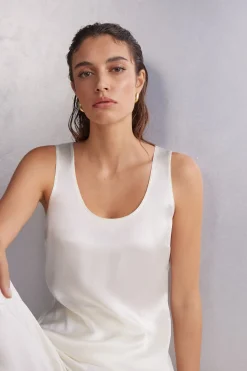 Tanktop van Zijde en Modal