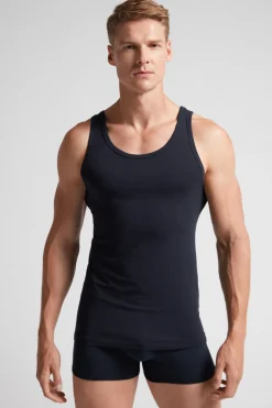 Tanktop Zonder Mouwen met Ronde Hals in Superieur Stretchkatoen