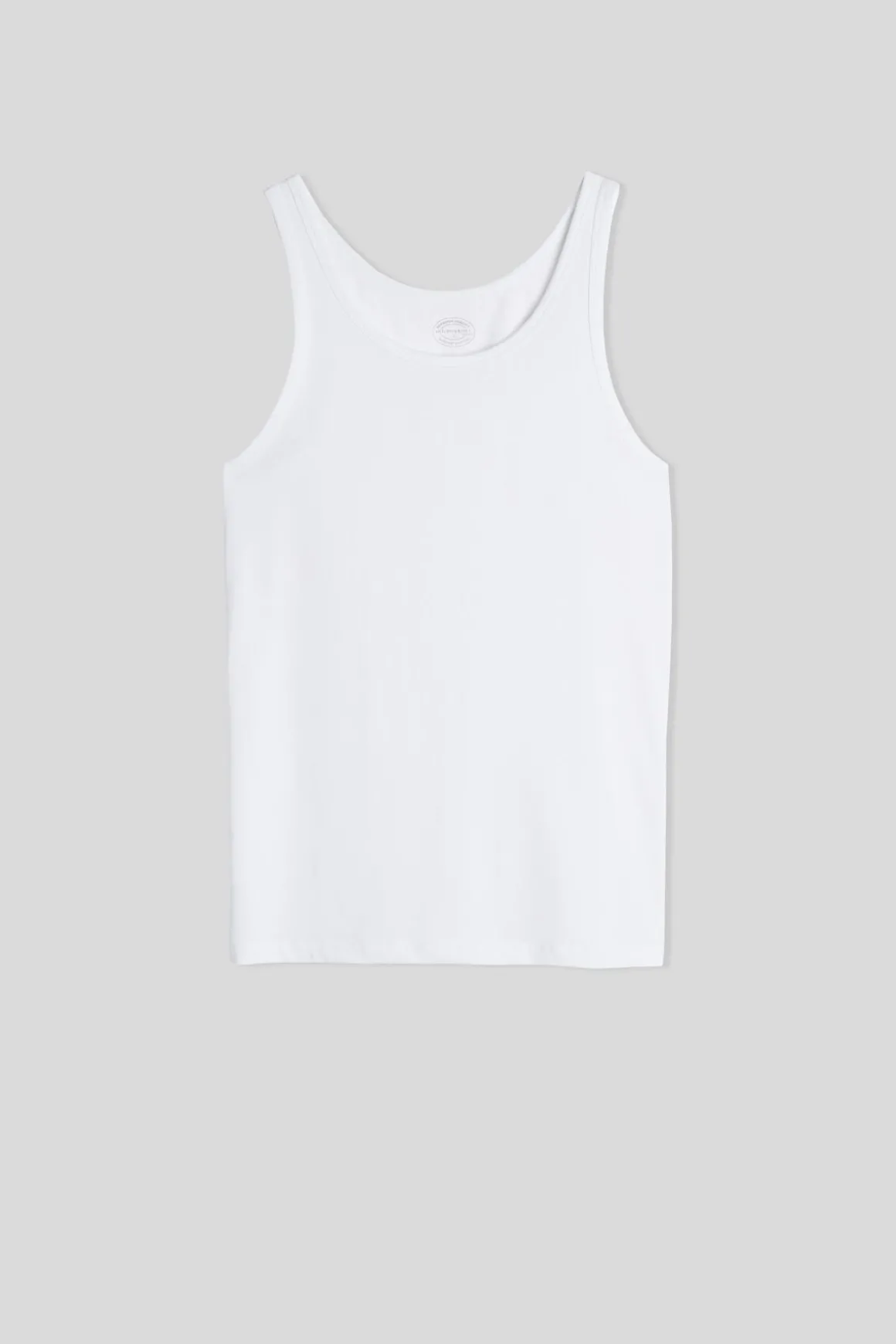 Tanktop Zonder Mouwen met Ronde Hals in Superieur Stretchkatoen