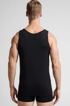 Tanktop Zonder Mouwen met Ronde Hals in Superieur Stretchkatoen