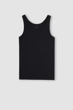 Tanktop Zonder Mouwen met Ronde Hals in Superieur Stretchkatoen