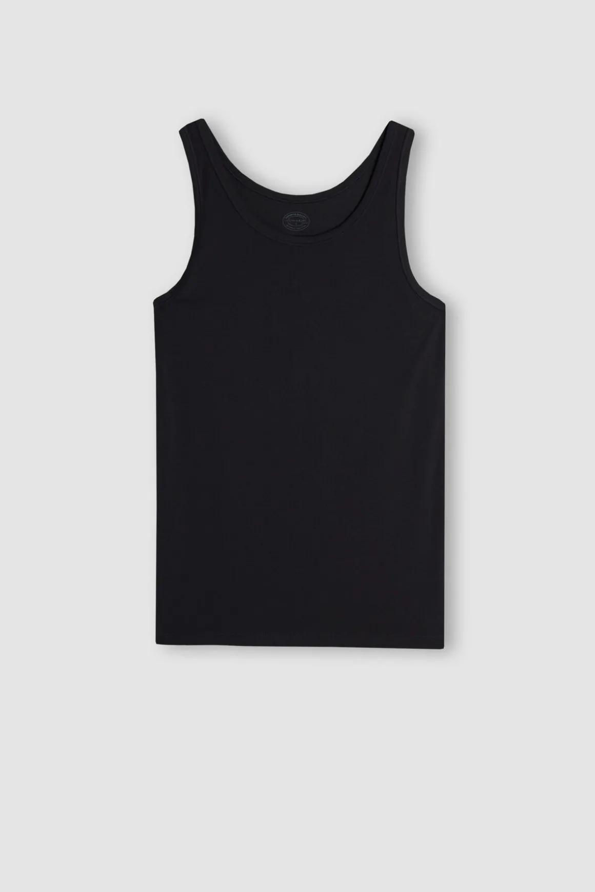 Tanktop Zonder Mouwen met Ronde Hals in Superieur Stretchkatoen