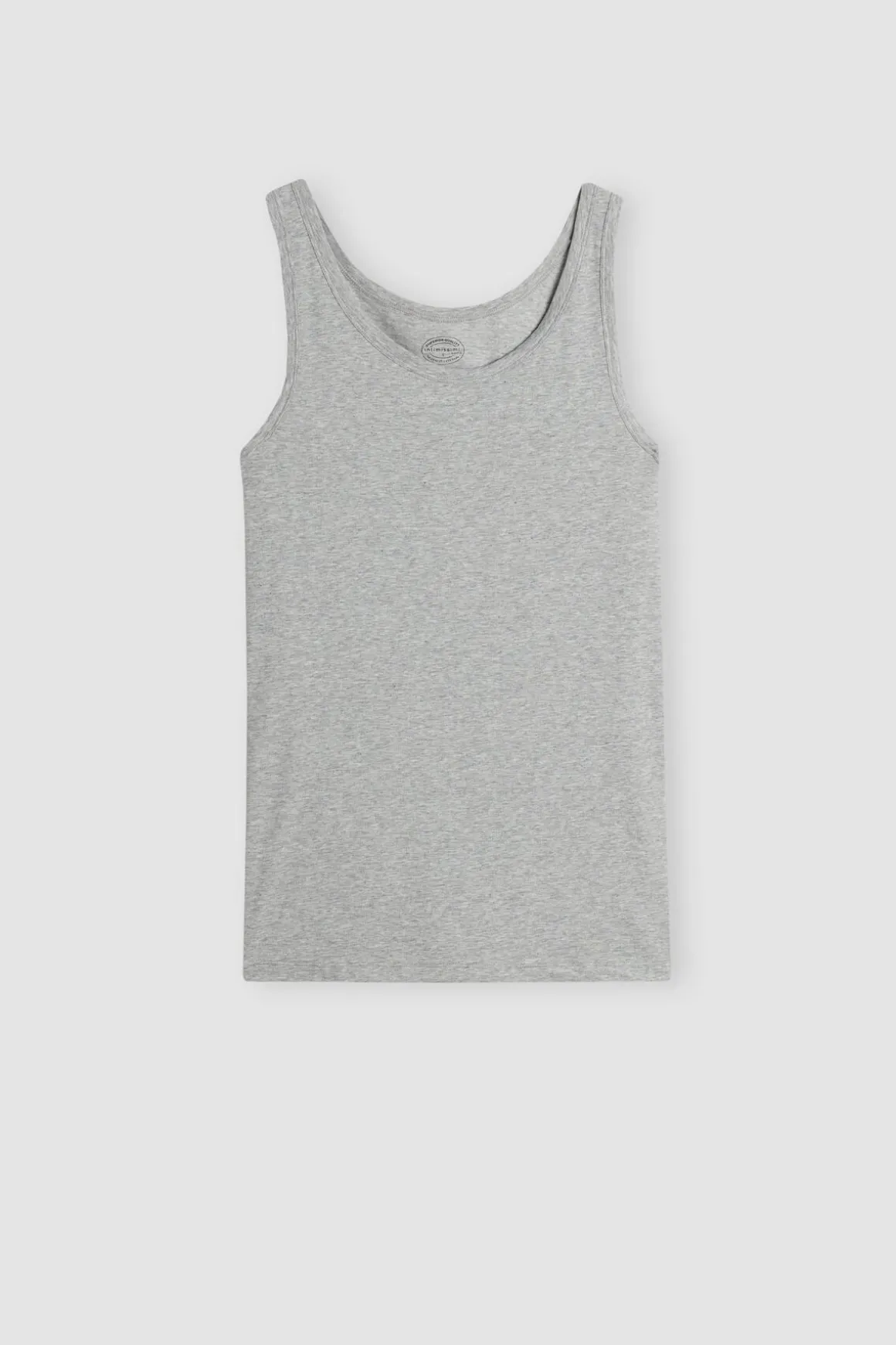 Tanktop Zonder Mouwen met Ronde Hals in Superieur Stretchkatoen