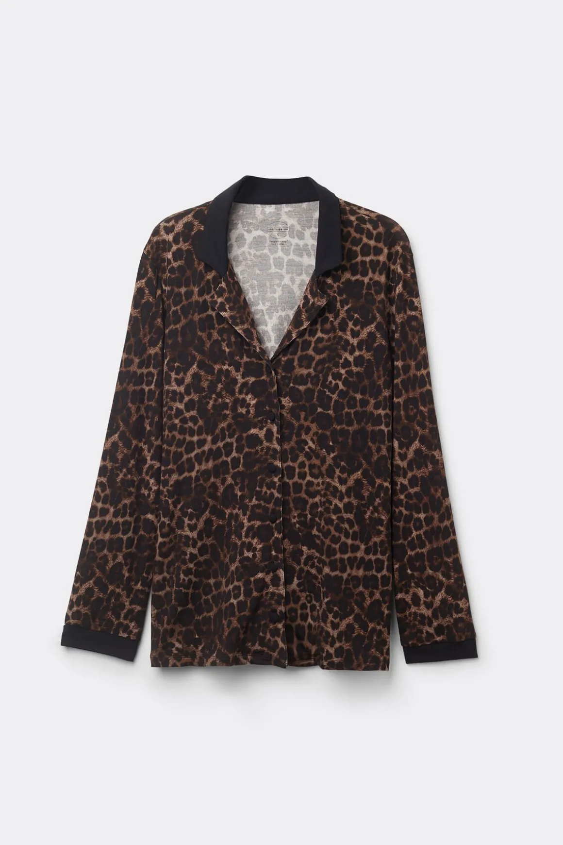 Trui met Lange Mouwen en Open Voorkant van Modal Luxurious Leopard