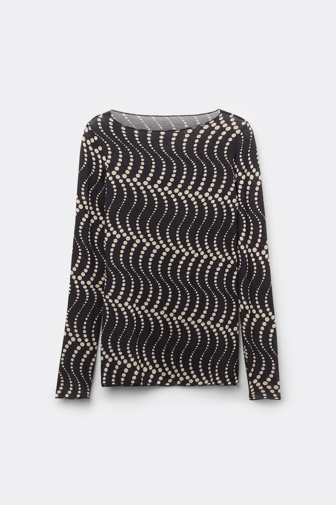 Trui met Lange Mouwen van Ultralight Modal met Kasjmier en Print Cool Elegance