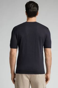 T-Shirt Gebreid van Gevlamd Katoen