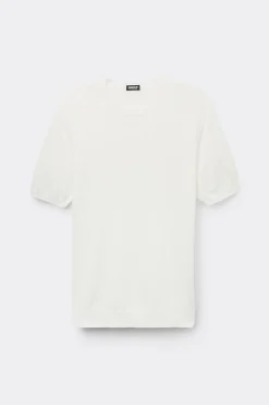 T-Shirt Gebreid van Gevlamd Katoen