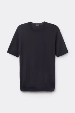 T-Shirt Gebreid van Gevlamd Katoen
