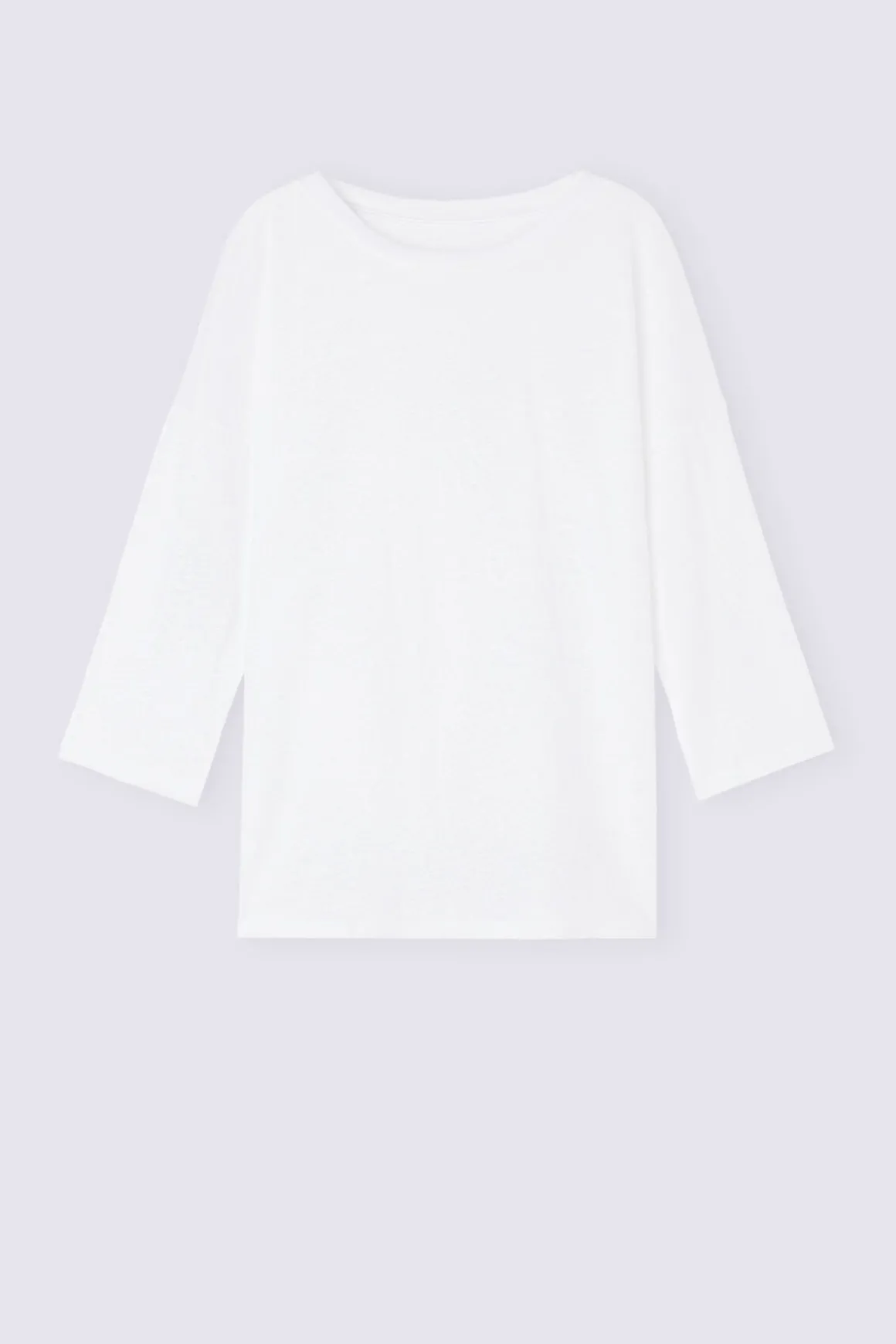 T-shirt met boothals van linnen