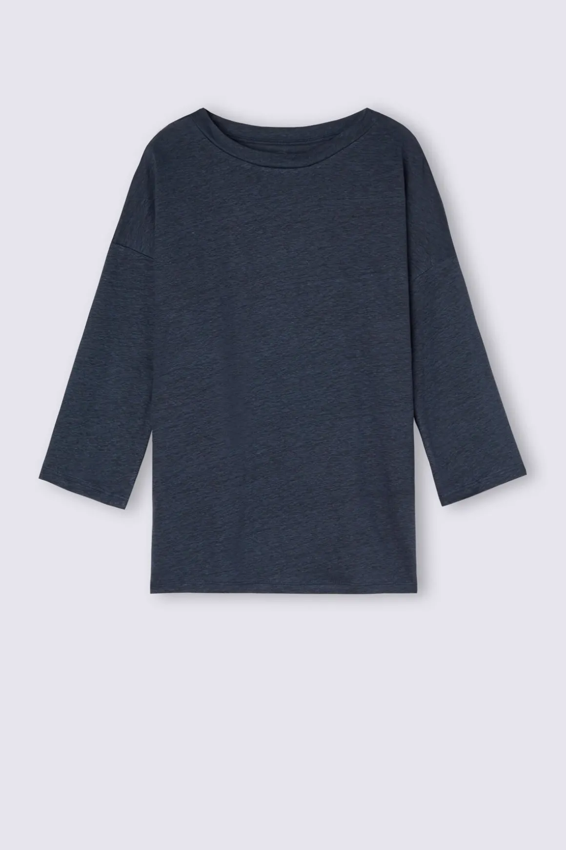 T-shirt met boothals van linnen