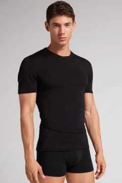 T-shirt met Korte Mouwen van Stretch Merinowol