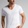 T-Shirt met V-Hals van Extrafijn Superieur Katoen