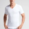 T-Shirt met V-Hals van Extrafijne Superieur Stretchkatoen