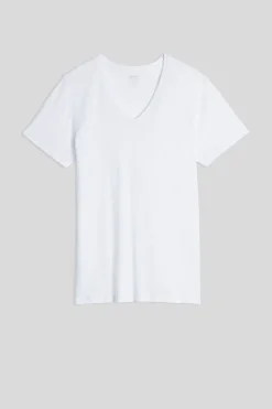 T-Shirt met V-Hals van Extrafijn Superieur Katoen