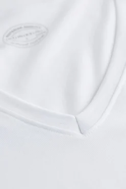 T-Shirt met V-Hals van Extrafijne Superieur Stretchkatoen