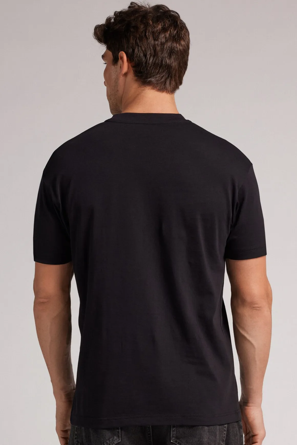 T-shirt Muscle Fit van Katoen