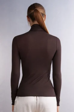 Ultralichte Top met Hoge Hals van Modal Kasjmier