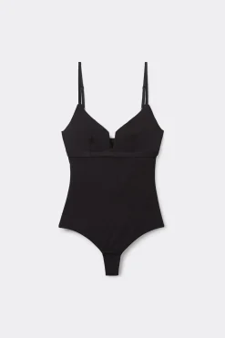 Vers bamboe dun bandjes bodysuit