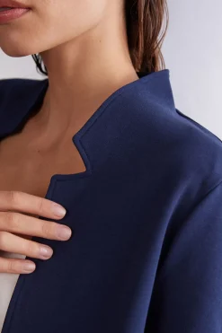 Vest van Katoenen Interlock met Lange Mouwen