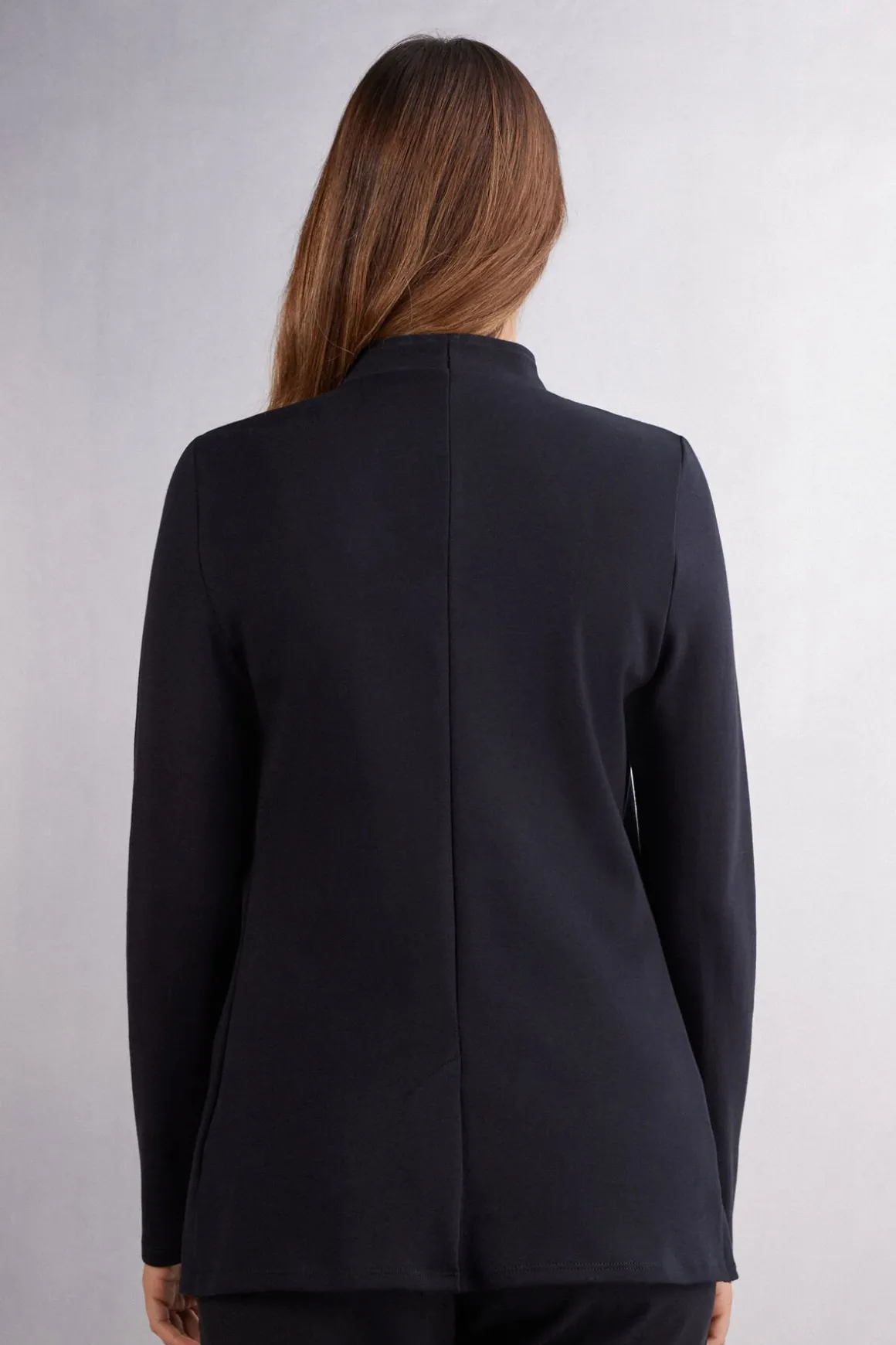 Vest van Katoenen Interlock met Lange Mouwen
