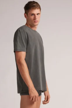 Washed Collection T-shirt van Katoen