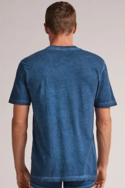 Washed Collection T-shirt van katoen
