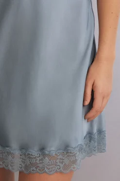Zijden Slipdress met Kanten Detail