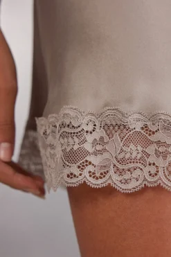Zijden Slipdress met Kanten Detail