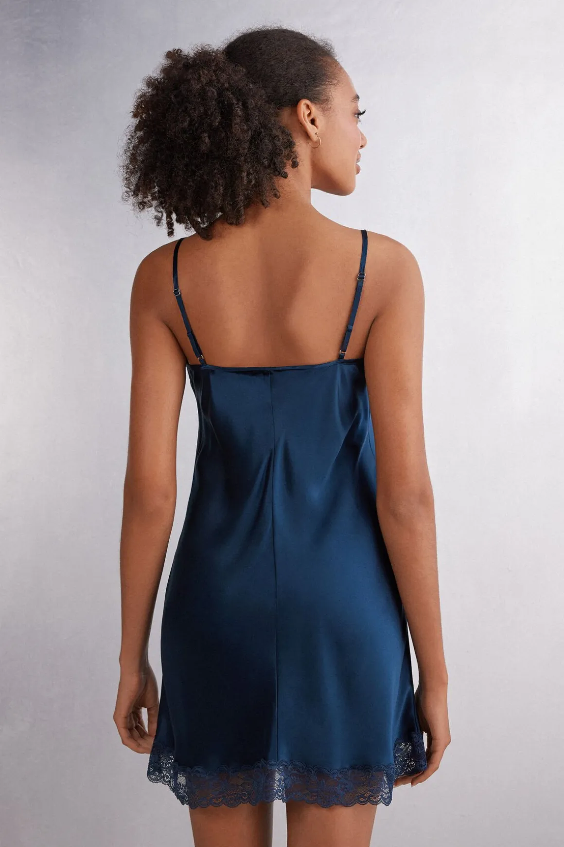 Zijden Slipdress met Kanten Detail