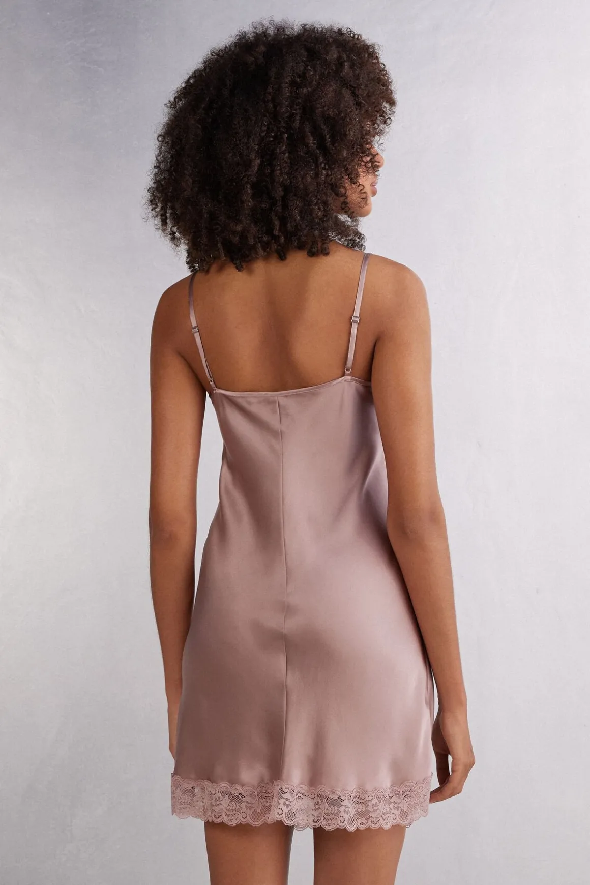 Zijden Slipdress met Kanten Detail