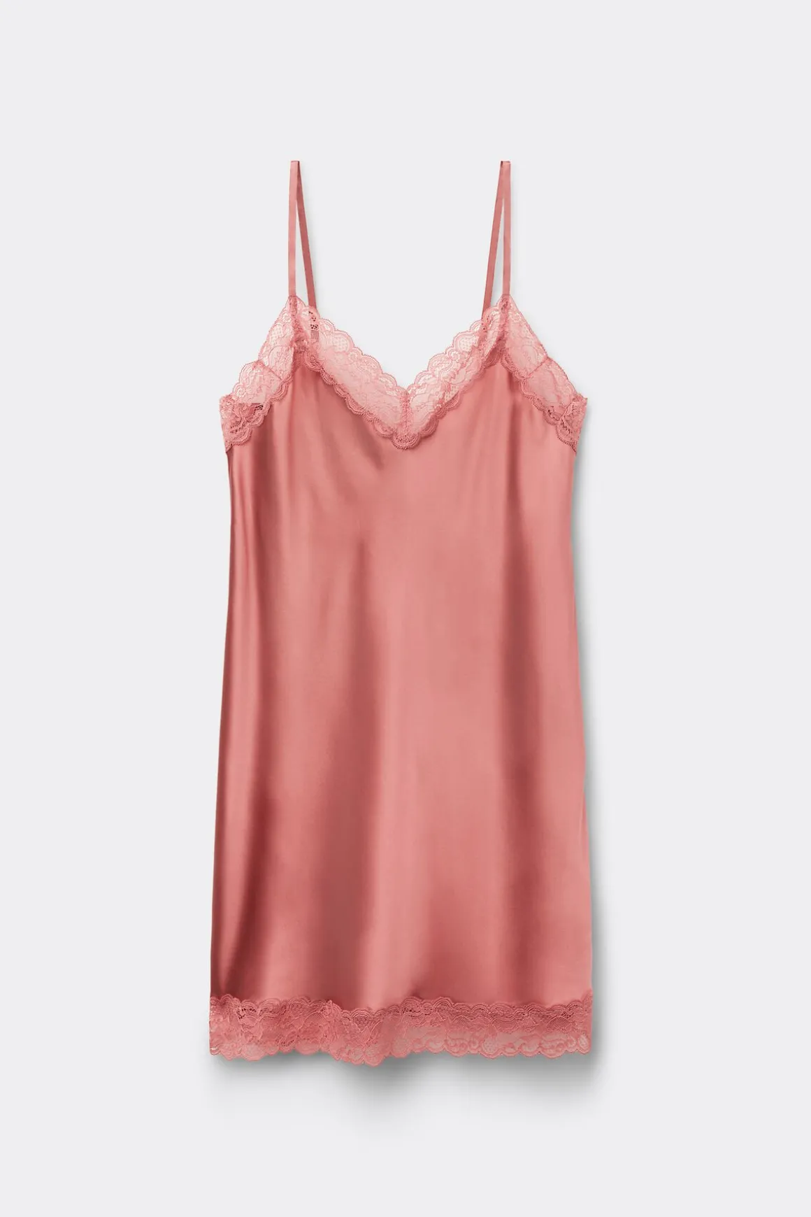Zijden Slipdress met Kanten Detail