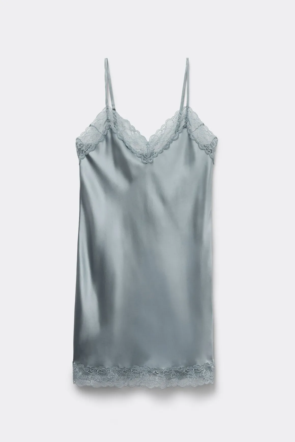 Zijden Slipdress met Kanten Detail