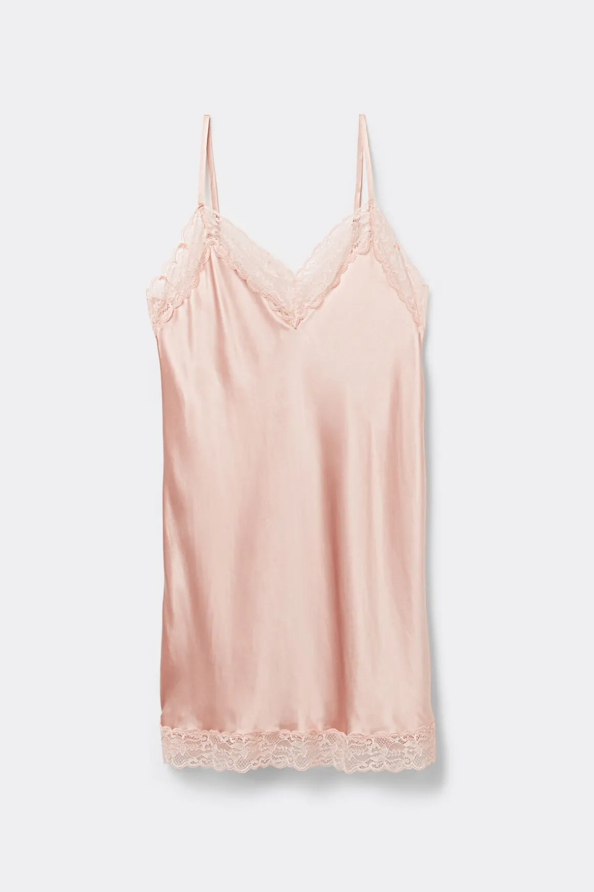 Zijden Slipdress met Kanten Detail
