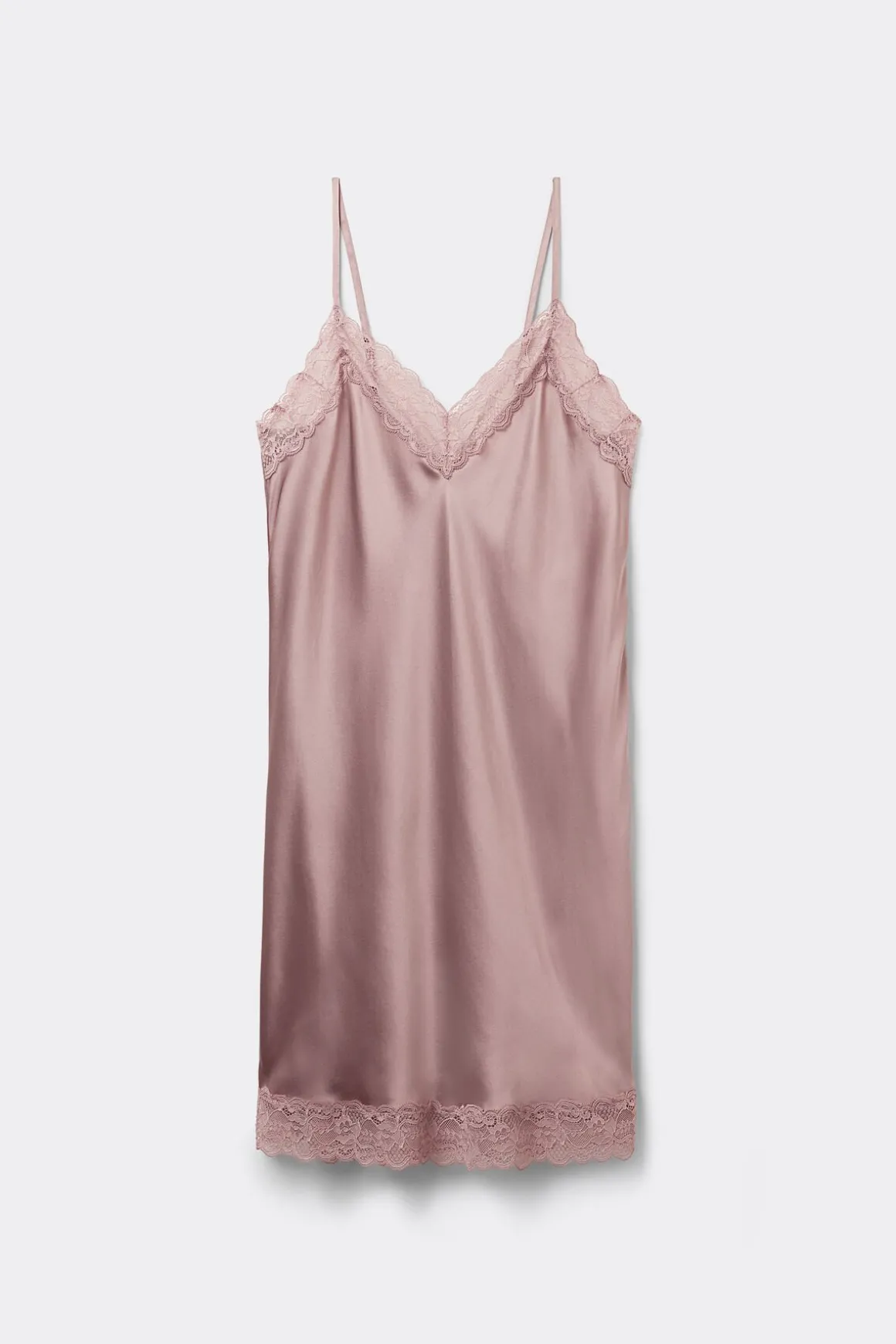 Zijden Slipdress met Kanten Detail