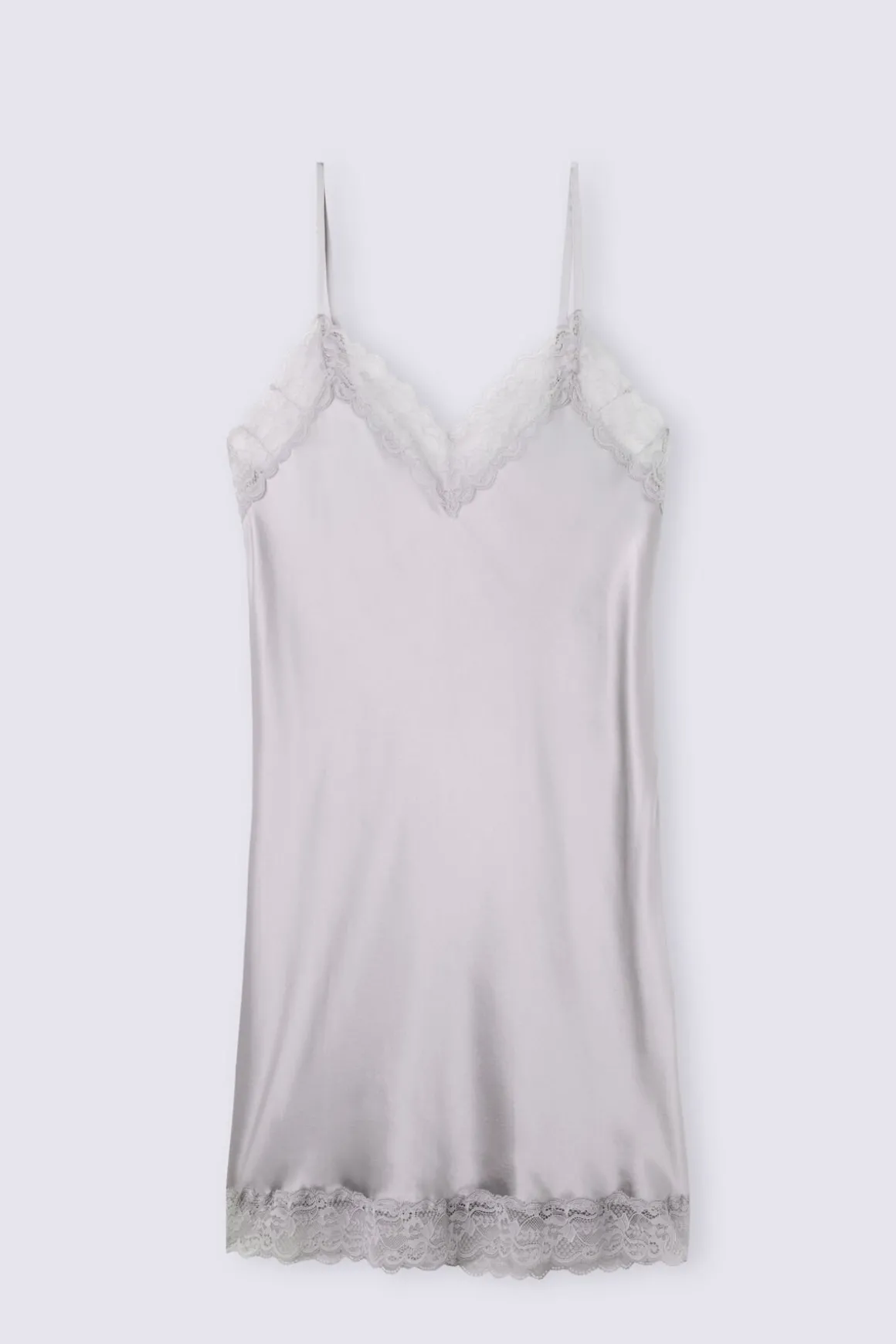 Zijden Slipdress met Kanten Detail