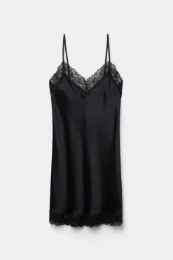 Zijden Slipdress met Kanten Detail