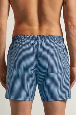 Zwemboxer met Blauwe Streepjesprint